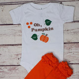 Oh Pumpkin Baby Girl Onesie